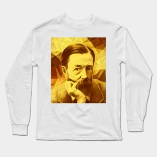 John Addington Symonds Golden Portrait | John Addington Symonds Artwork 9 Long Sleeve T-Shirt